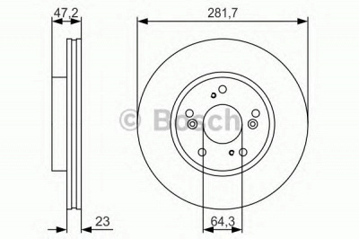 BOSCH 0986479s47 -  Тормозной диск
