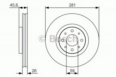 BOSCH 0986479s97 -  Тормозной диск