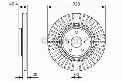 BOSCH 0986479t00 -  Тормозной диск