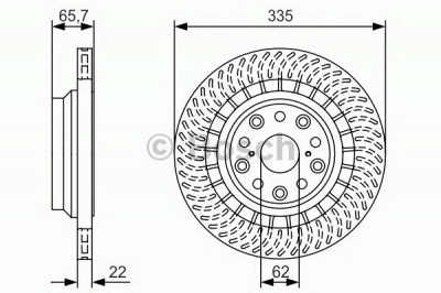 BOSCH 0986479t34 -  ДИСК ТОРМ.ЗАД.ПРАВ. LEXUS LS 06-