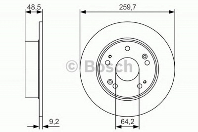 BOSCH 0986479t81 -  Тормозной диск