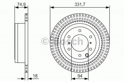BOSCH 0986479t90 -  Диск тормозной вентилируемый