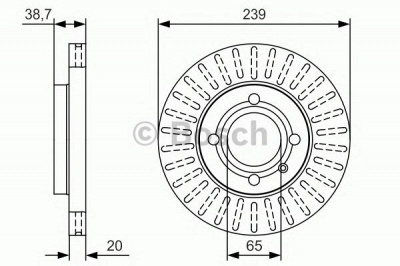 BOSCH 0986479u13 -  Тормозной диск