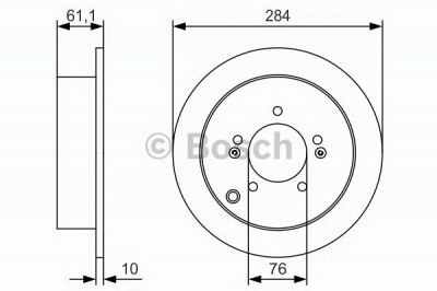 BOSCH 0986479u37 -  Диск тормозной