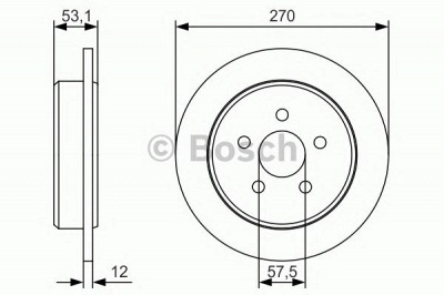 BOSCH 0986479u41 -  Тормозной диск