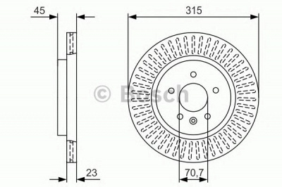 BOSCH 0986479u65 -  Тормозной диск