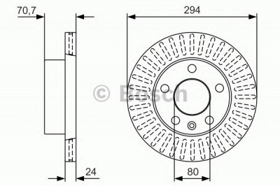 BOSCH 0986479u68 -  Тормозной диск