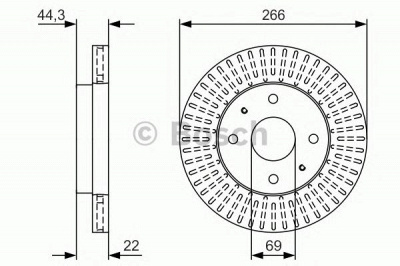 BOSCH 0986479u86 -  Тормозной диск