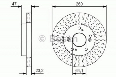 BOSCH 0986479u92 -  Диск тормозной вентилируемый