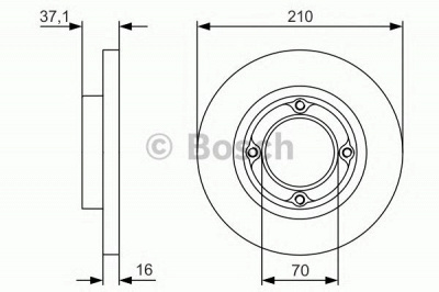 BOSCH 0986479u96 -  Тормозной диск