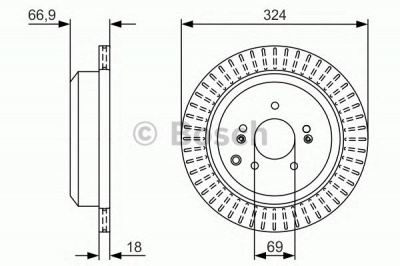 BOSCH 0986479v10 -  ТОРМОЗНОЙ ДИСК ЗАДНИЙ