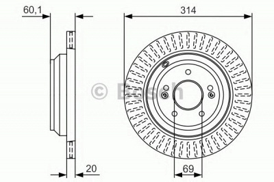 BOSCH 0986479v11 -  Тормозной диск
