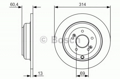 BOSCH 0986479v15 -  Тормозной диск