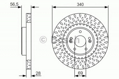 BOSCH 0986479v22 -  Тормозной диск
