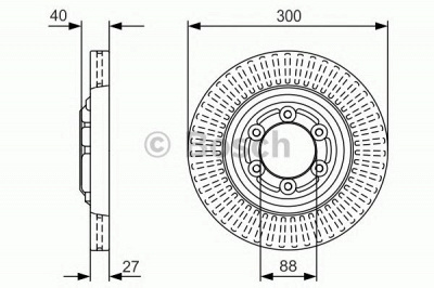 BOSCH 0986479v29 -  Диск тормозной передний