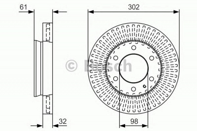 BOSCH 0986479v32 -  Диск тормозной вентилируемый
