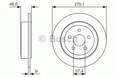 BOSCH 0986479v44 -  Диск тормозной