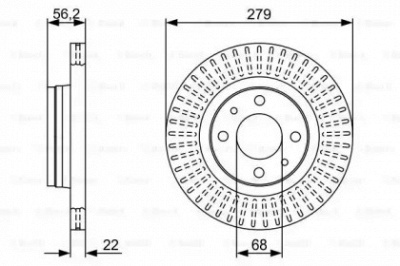 BOSCH 0986479v45 -  Тормозной диск