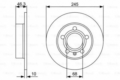 BOSCH 0986479v52 -  Тормозной диск