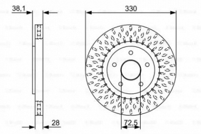 BOSCH 0986479v85 -  Тормозной диск