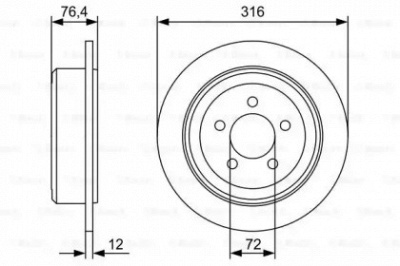 BOSCH 0986479w22 -  Тормозной диск