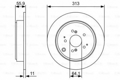 BOSCH 0986479w23 -  Тормозной диск