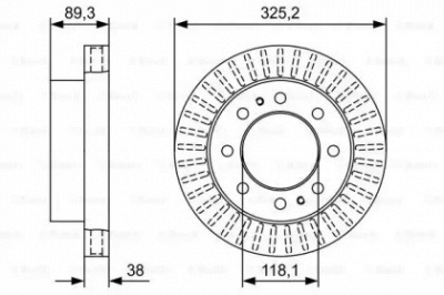 BOSCH 0986479w27 -  Тормозной диск