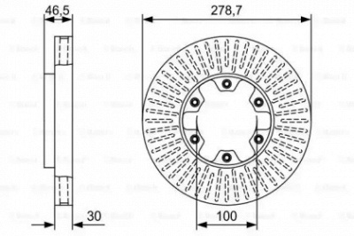 BOSCH 0986479w44 -  Тормозной диск