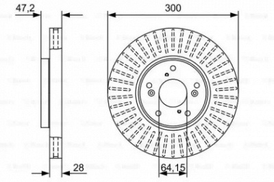 BOSCH 0986479w49 -  Тормозной диск
