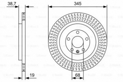 BOSCH 0986479w54 -  Тормозной диск