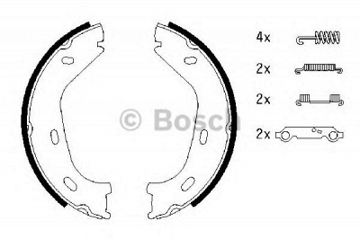 BOSCH 0986487542 -  Комплект тормозных колодок, стояночная тормозная система