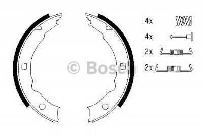 BOSCH 0986487579 -  Комплект тормозных колодок, стояночная тормозная система