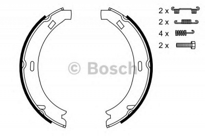 BOSCH 0986487582 -  Комплект тормозных колодок, стояночная тормозная система
