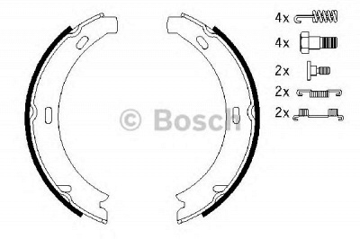 BOSCH 0986487584 -  Комплект тормозных колодок, стояночная тормозная система