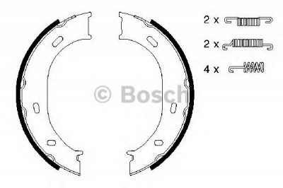 BOSCH 0986487610 -  Комплект тормозных колодок, стояночная тормозная система