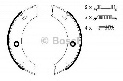 BOSCH 0986487611 -  Комплект тормозных колодок, стояночная тормозная система