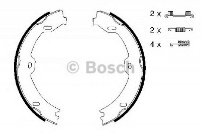 BOSCH 0986487666 -  Комплект тормозных колодок, стояночная тормозная система