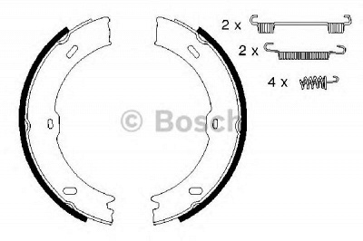 BOSCH 0986487720 -  Комплект тормозных колодок, стояночная тормозная система
