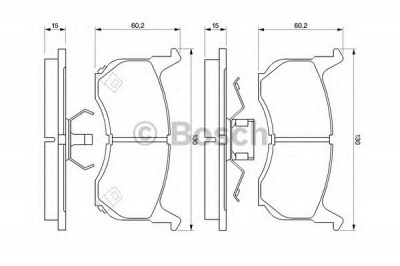 BOSCH 0986490410 -  Комплект тормозных колодок, дисковый тормоз