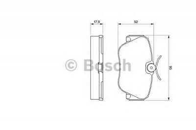 BOSCH 0986490550 -  Комплект тормозных колодок, дисковый тормоз