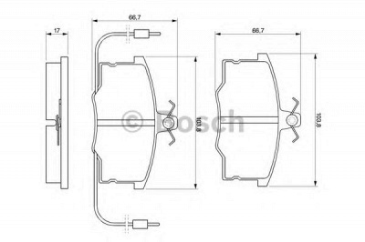 BOSCH 0986490930 -  Комплект тормозных колодок, дисковый тормоз