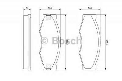 BOSCH 0986490990 -  Комплект тормозных колодок, дисковый тормоз