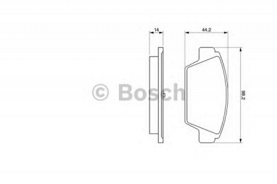 BOSCH 0986491250 -  Комплект тормозных колодок, дисковый тормоз