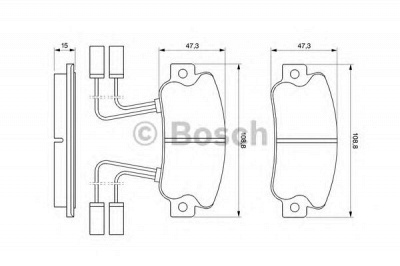 BOSCH 0986491330 -  Комплект тормозных колодок, дисковый тормоз