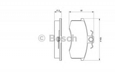 BOSCH 0986491700 -  Комплект тормозных колодок, дисковый тормоз