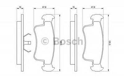 BOSCH 0986493360 -  Комплект тормозных колодок, дисковый тормоз
