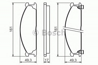 BOSCH 0986493480 -  Комплект тормозных колодок, дисковый тормоз