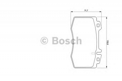 BOSCH 0986494012 -  Комплект тормозных колодок, дисковый тормоз