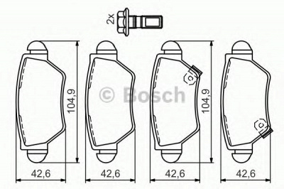 BOSCH 0986494014 -  Комплект тормозных колодок, дисковый тормоз
