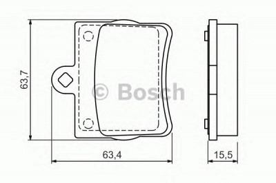 BOSCH 0986494017 -  Комплект тормозных колодок, дисковый тормоз